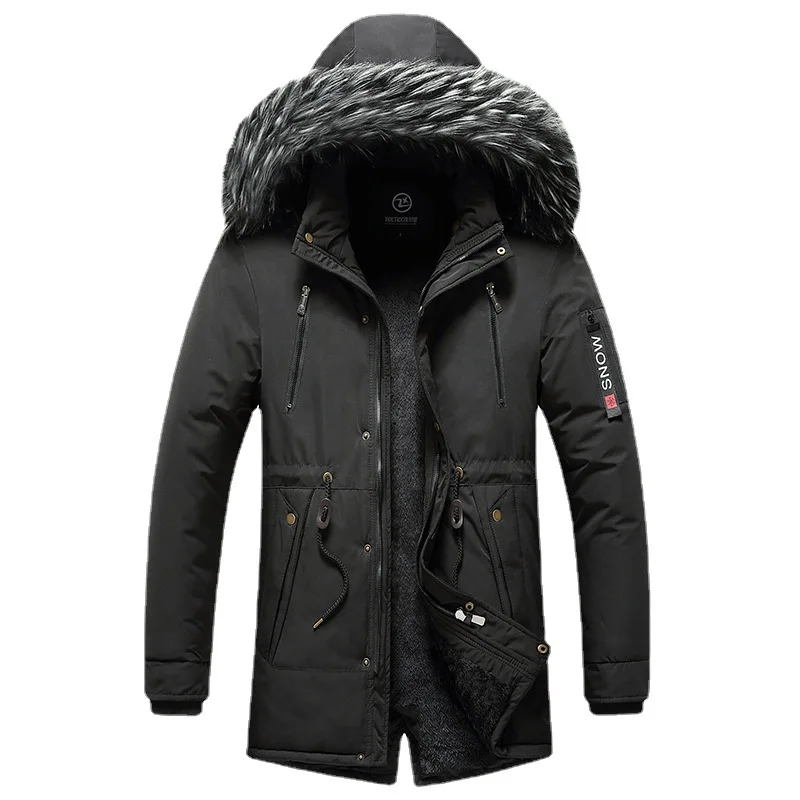 Winter Plus Fleece Warm Padded Coats Men's Fashion Big Fur Collar Hooded Cotton Jackets Male Outdoor Casual Loose Windbreaker
Winter Plus Fleece Warm Padded Coats Men's Fashion Big Fur Collar Hooded Cotton Jackets Male Outdoor Casual Loose Windbreaker