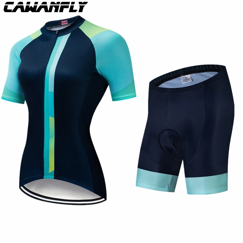 

Summer Women Cycling Jersey Set Mountain Bike Clothing Racing Bicycle Clothes Ropa Ciclismo Girls Cycle Set Bib Short Pants