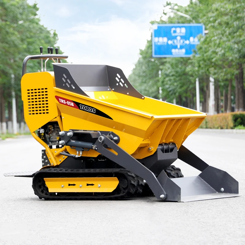 

Customize Multifunctional Manual Tracked Mini Dumper Hydraulic Dump Truck For Construction Agricultural Crawler Carrier Dumper