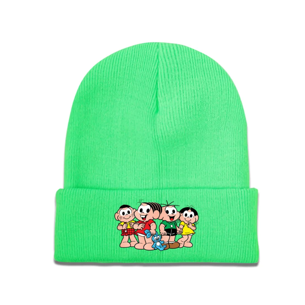 

Turma-Da-Monica-Aniversario Knitted Hat Beanie Caps Skullies Beanies Ski Cap Soft Bonnet Hats Winter Warm