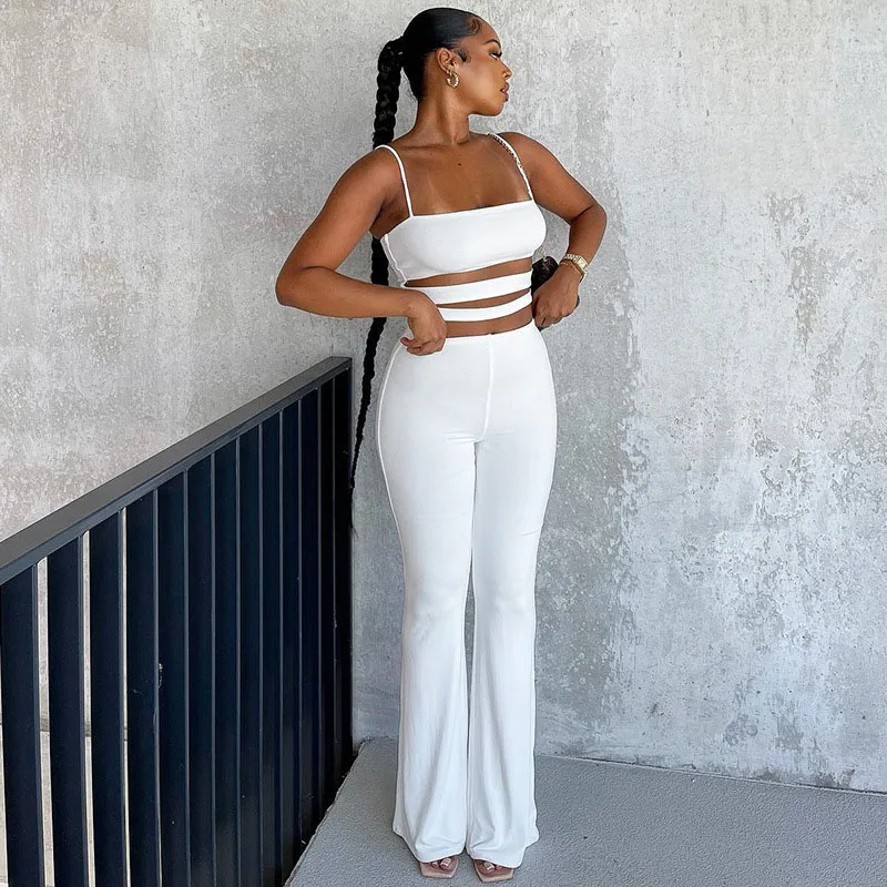 2 Piece Set African Clothes For Women Summer Solid Hollow Camis Crop Tops +High Waist Pant Suits Fashion Party African Sets Lady
2 Piece Set African Clothes For Women Summer Solid Hollow Camis Crop Tops +High Waist Pant Suits Fashion Party African Sets Lady