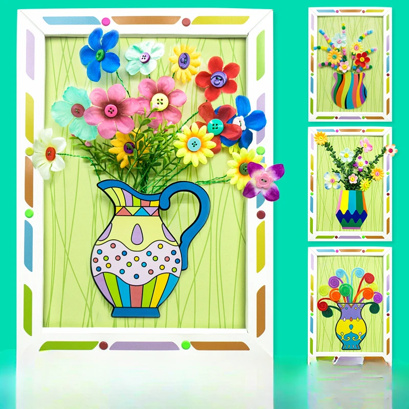 

Children's Handmade DIY Twisting Stick Flower Arrangement Flower Beam Material Package Kindergarten Holiday Gift Activity