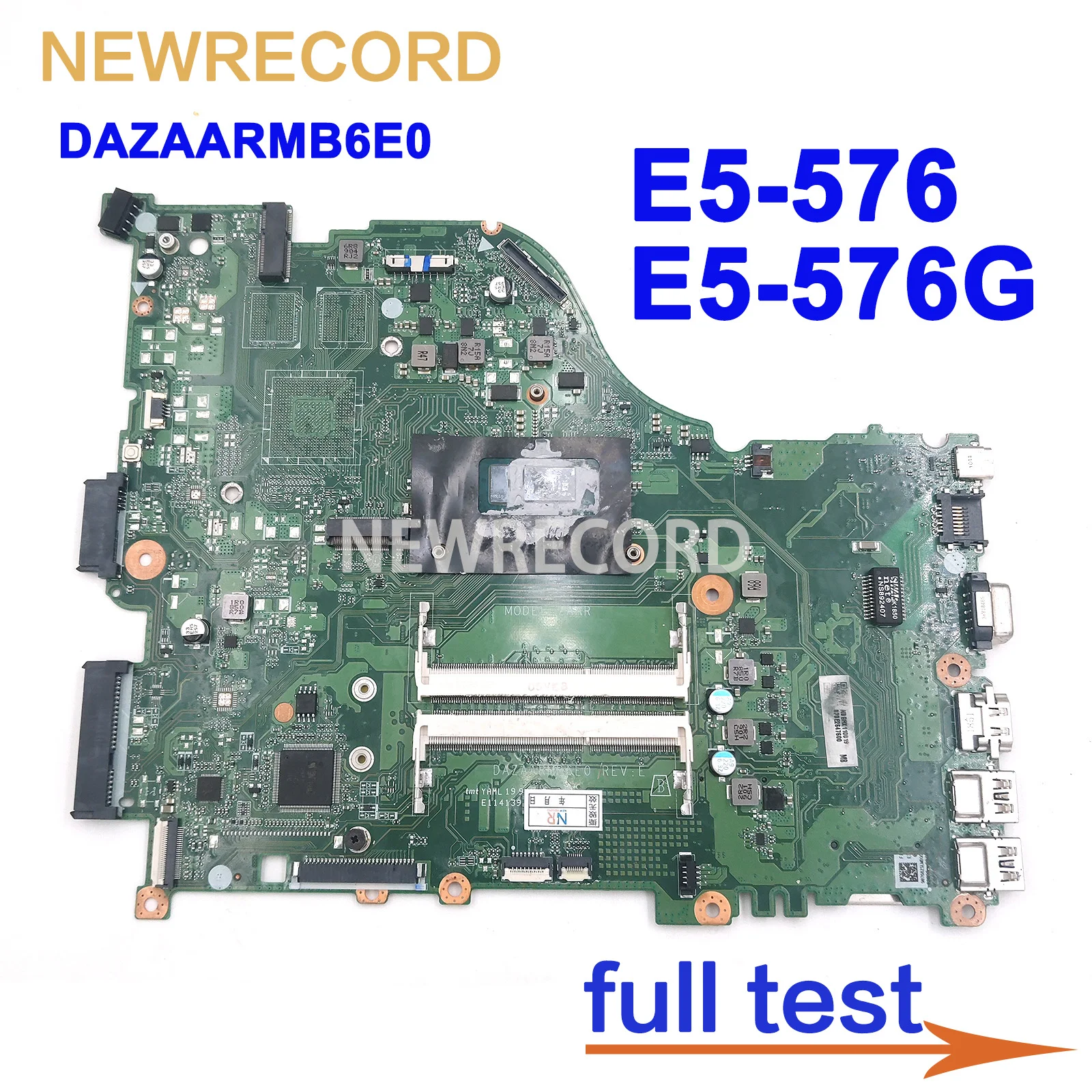 For Acer Aspire E5-576 E5-576G DAZAARMB6E0 Laptop Motherboard With I3-7100 I3-8130 I5-7200 I5-8250 CPU NBGRK110018 NB.GRX11.001
For Acer Aspire E5-576 E5-576G DAZAARMB6E0 Laptop Motherboard With I3-7100 I3-8130 I5-7200 I5-8250 CPU NBGRK110018 NB.GRX11.001