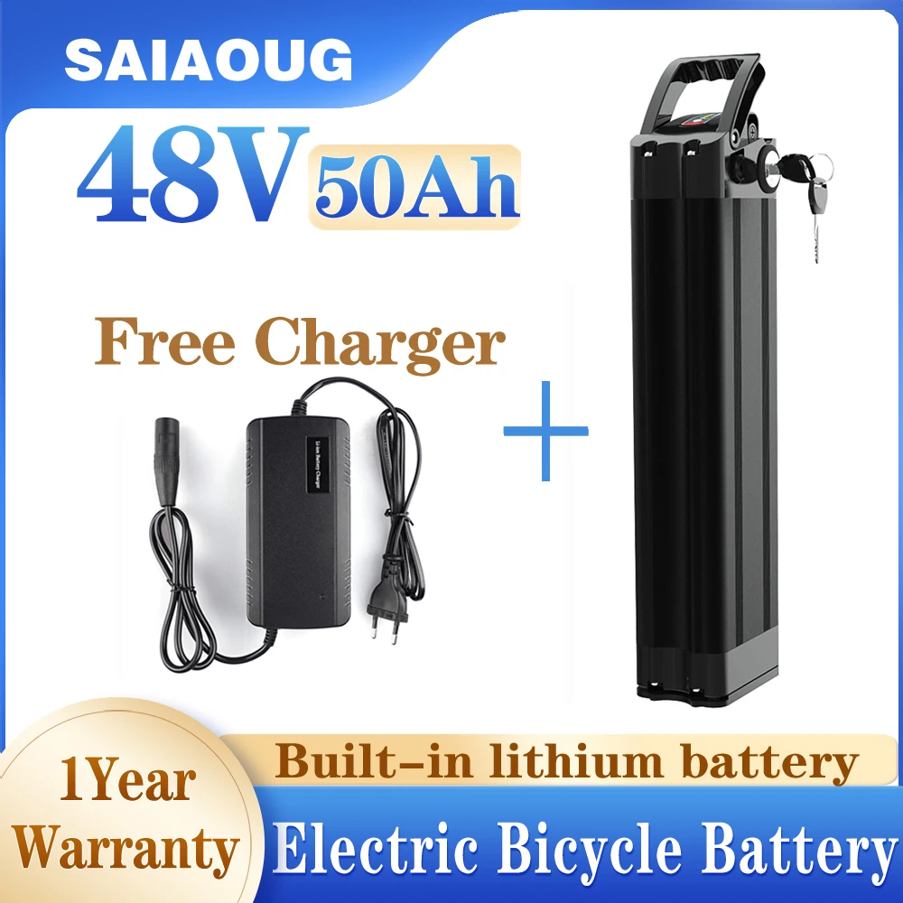 E Bike Battery 48V 50Ah Silverfish Electric Bike Battery Akku Accu Battery36v 52V 72v24 30 35ah 1500w Motor 40ah Lithium Battery
E Bike Battery 48V 50Ah Silverfish Electric Bike Battery Akku Accu Battery36v 52V 72v24 30 35ah 1500w Motor 40ah Lithium Battery