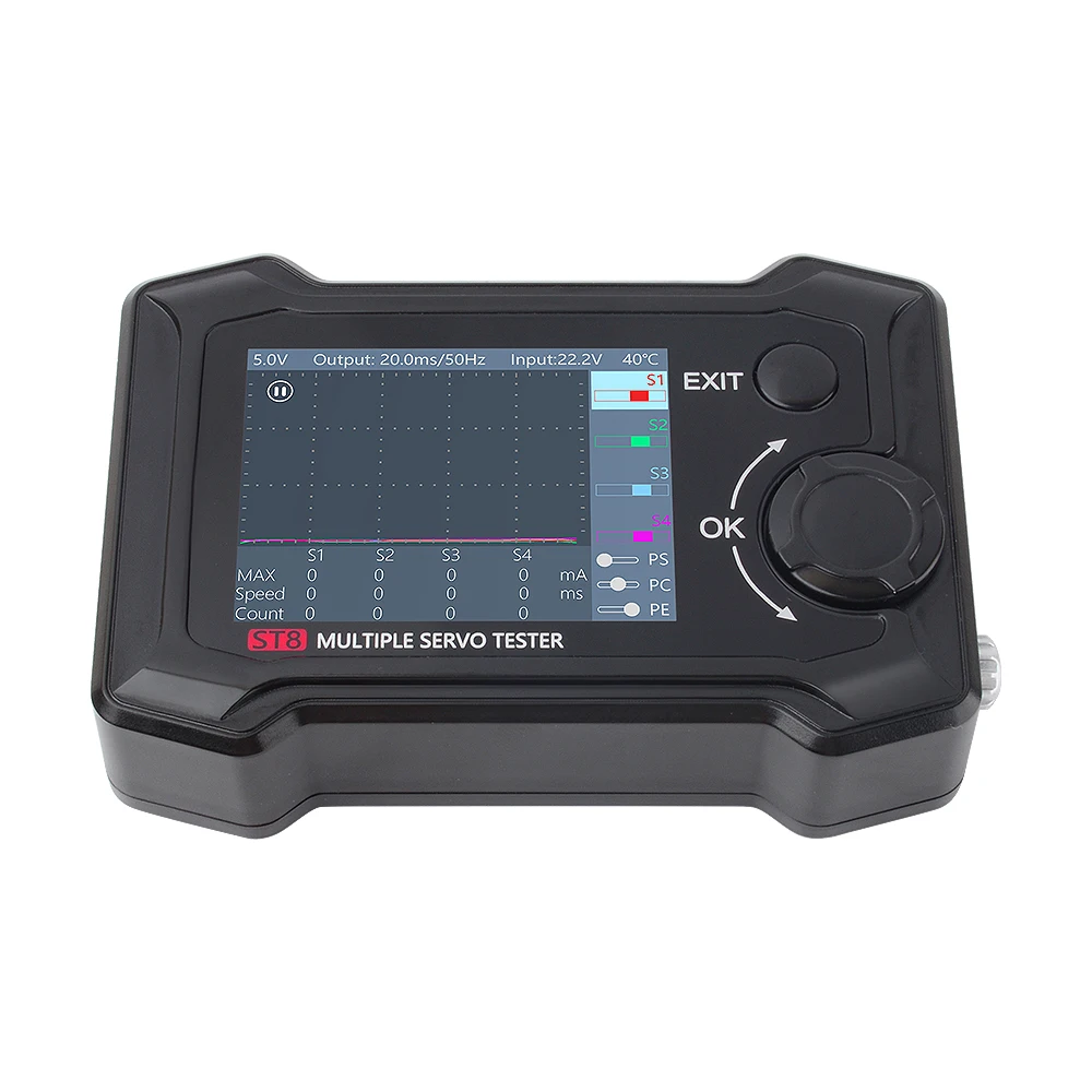 ToolkitRC ST8 8CH 100W 2A 2.4 TFT 7-28V 8-Channel Servo Integrated Tester 4 Independent Interface Signal Test
ToolkitRC ST8 8CH 100W 2A 2.4 TFT 7-28V 8-Channel Servo Integrated Tester 4 Independent Interface Signal Test