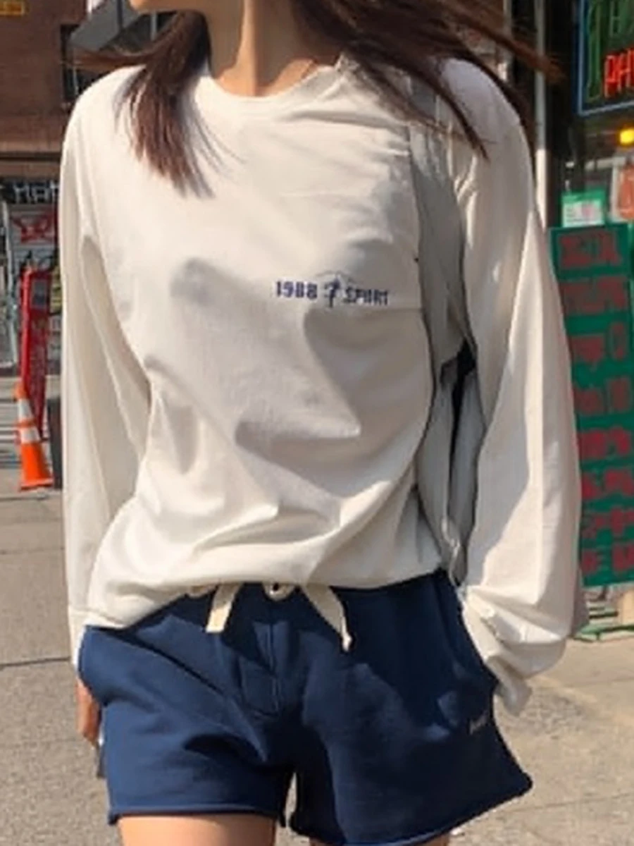 Letter Print T-shirt For Women Autumn Long Sleeve Round Neck Simple T-shirt Women's Clothing Tops 2023 Fashion Casual Tee Shirt
Letter Print T-shirt For Women Autumn Long Sleeve Round Neck Simple T-shirt Women's Clothing Tops 2023 Fashion Casual Tee Shirt
