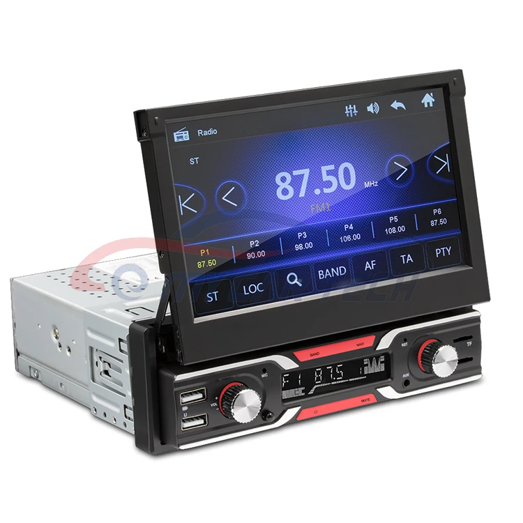 

1 Din Car Radio Mp5 Player 7" Touch Screen Bt Phone Car Stereo Fm/mp3/mp4/audio/video/usb in Dash Car Auto Radio Player GPS