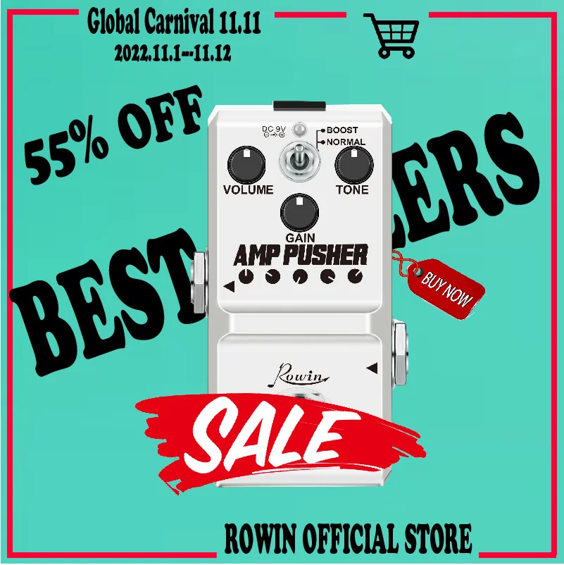 Rowin LN-323 AMP Pusher Mini Guitar Overdrive Effect Pedal Ture Bypass Full Metal Case
Rowin LN-323 AMP Pusher Mini Guitar Overdrive Effect Pedal Ture Bypass Full Metal Case