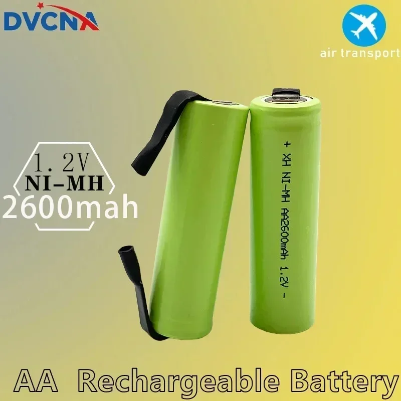 1.2V AA Rechargeable Battery, 2600mah, NI-MH Cell, Green Housing with Solder Tabs for Philips Electric Shaver, Razor, Toothbrush
1.2V AA Rechargeable Battery, 2600mah, NI-MH Cell, Green Housing with Solder Tabs for Philips Electric Shaver, Razor, Toothbrush