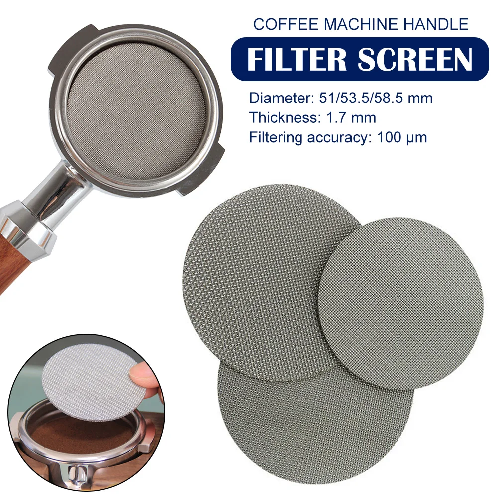 51/53.5/58.5mm Contact Shower Screen Puck Screen Filter Mesh For Expresso Portafilter Coffee Machine Universally Used Tool
51/53.5/58.5mm Contact Shower Screen Puck Screen Filter Mesh For Expresso Portafilter Coffee Machine Universally Used Tool