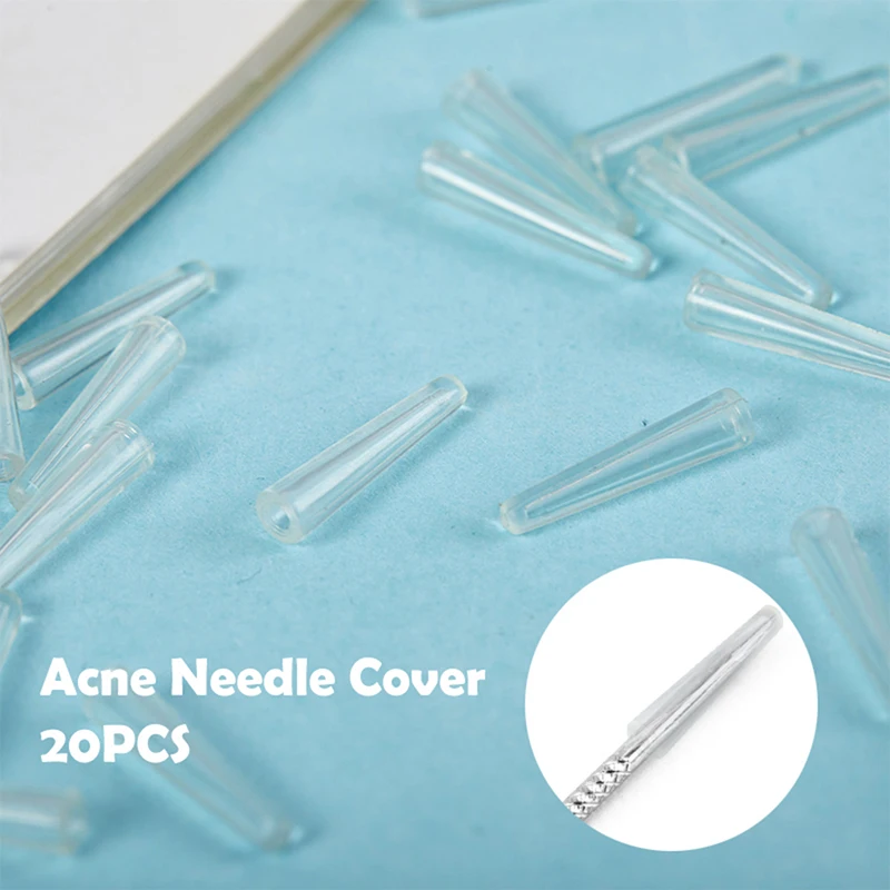 

20PCS Acne Needle Protective Sleeve for Pimples Blackhead Clip Tweezers Beauty Tools Acne Needle Tweezers Cap