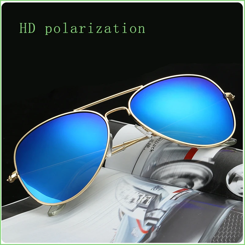 

Men's and women's fashionable polarized colored glasses, driving neutral pilot lenses, Uv400 trendy sunglasses