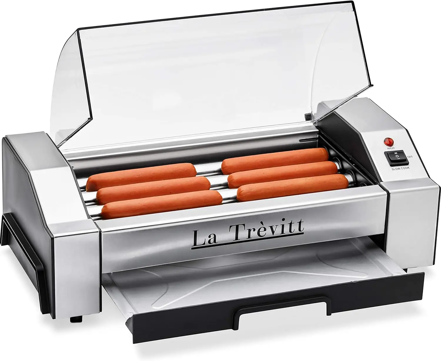 Dog Roller- Sausage Grill Cooker Machine- 6 Hot Dog Capacity - Commercial and Household Hot Dog Machine for Family Use Electric
Dog Roller- Sausage Grill Cooker Machine- 6 Hot Dog Capacity - Commercial and Household Hot Dog Machine for Family Use Electric