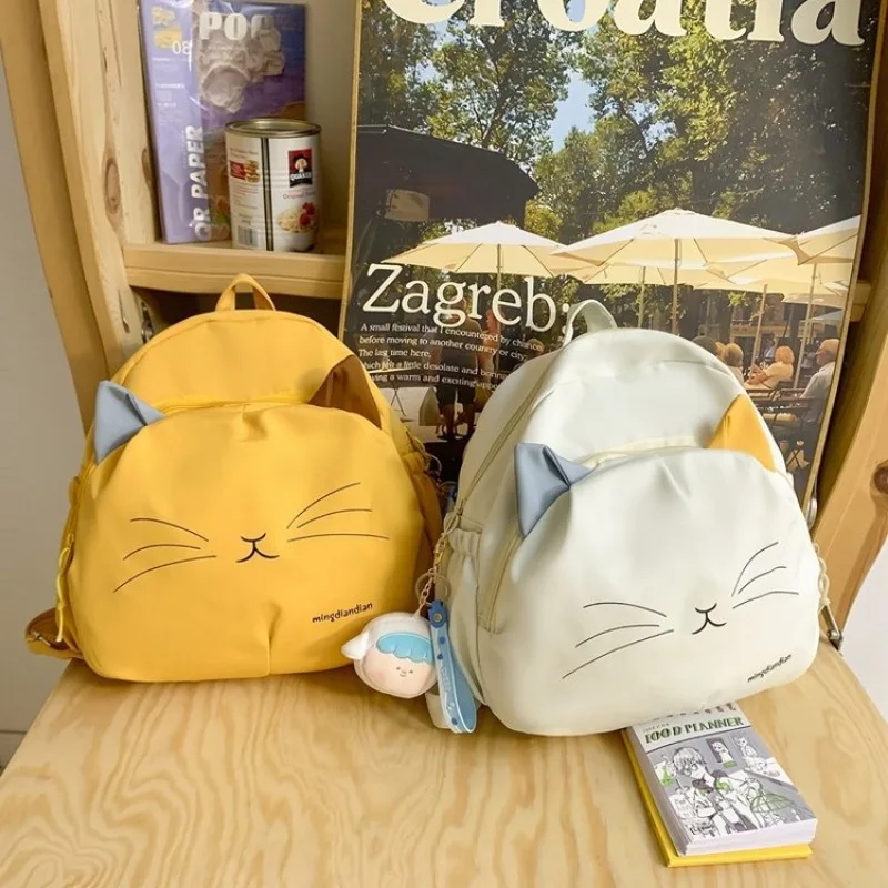 

Kawaii Cartoon Cat School Backpacks for Teenager Girls Large Capacity Women Casual Travel Schoolbags Cute Students Shoulder Bags