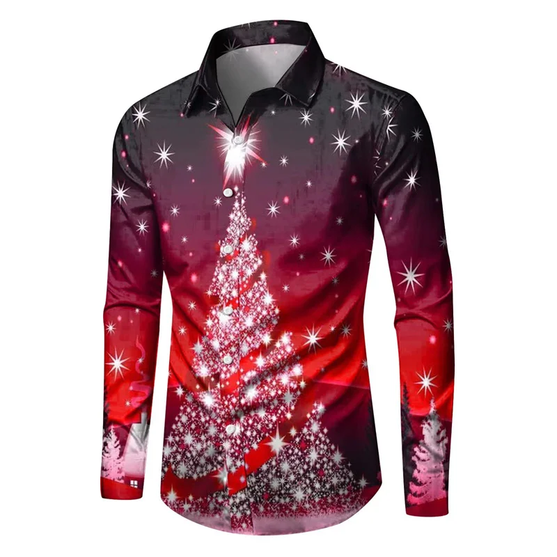 2023 Men's Shirt Christmas Tree Series Fashionable Casual Party Soft Comfortable Versatile Button Lapel Long Sleeve Shirt
2023 Men's Shirt Christmas Tree Series Fashionable Casual Party Soft Comfortable Versatile Button Lapel Long Sleeve Shirt