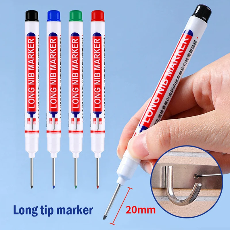 20MM Long Nib Markers Deep Hole Head Four Color Waterproof Marker Pens For Woodworking Metal Marker Tools Art Supplies
20MM Long Nib Markers Deep Hole Head Four Color Waterproof Marker Pens For Woodworking Metal Marker Tools Art Supplies