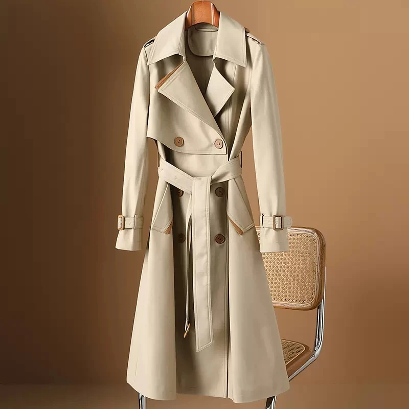 2023 Fashion Trench Coat women Clothes High-End Fall/Winter Long Belt Outerwear Female Spring Double-Breasted Windbreaker Jacket
2023 Fashion Trench Coat women Clothes High-End Fall/Winter Long Belt Outerwear Female Spring Double-Breasted Windbreaker Jacket