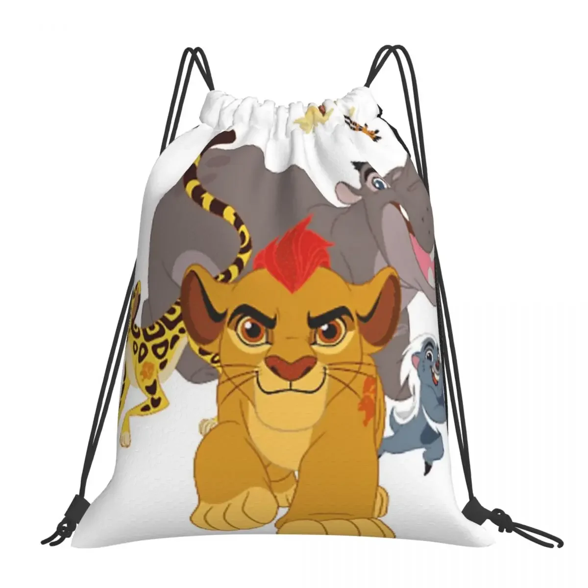 

Lion Guard Backpacks Fashion Portable Drawstring Bags Drawstring Bundle Pocket Sports Bag Book Bags For Man Woman School