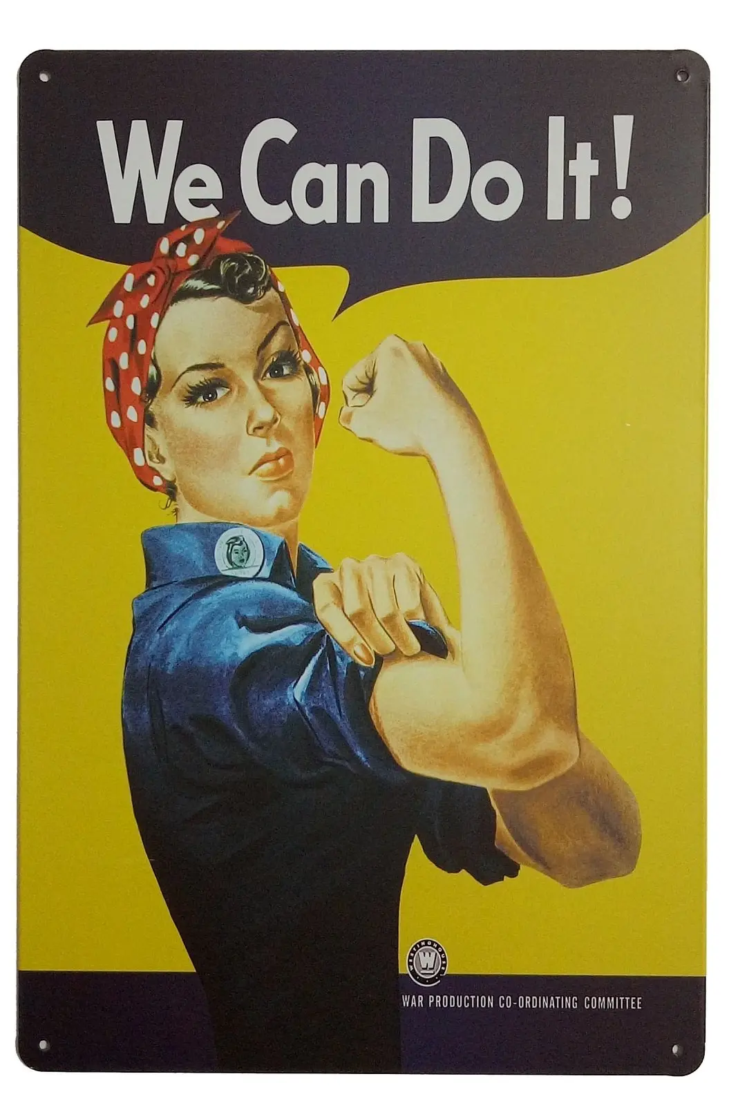 Vintage Home Decor Retro Pin-up Girl We Can Do It Metal Retro Wall Decor Vintage Tin Signs 12" X 8" Inches
Vintage Home Decor Retro Pin-up Girl We Can Do It Metal Retro Wall Decor Vintage Tin Signs 12" X 8" Inches