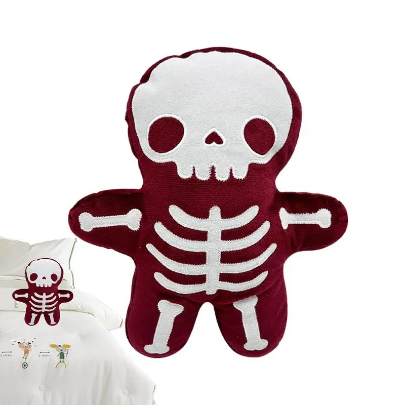 

Plush Skeleton Cute Skeleton Figure Plush Toy 25cm/9.8inch Soft Cartoon Skeleton Collectible Plush Toy Colorful Ghost Plushie