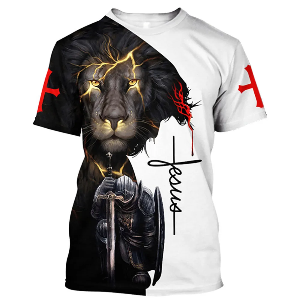 New 2023 Summer Jesus And Lion 3D Print Men's T-shirts O-Neck Short Sleeve Streetwear Loose Oversized T Shirts 6XL Tops & Tees
New 2023 Summer Jesus And Lion 3D Print Men's T-shirts O-Neck Short Sleeve Streetwear Loose Oversized T Shirts 6XL Tops & Tees