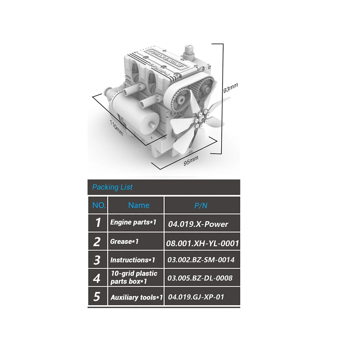 

TOYAN X-POWER-A Engine 4 Stroke Water-Cooled 3.5Ccx2 4000-16000Rpm Inline Dual-Cylinder Methanol Engine
