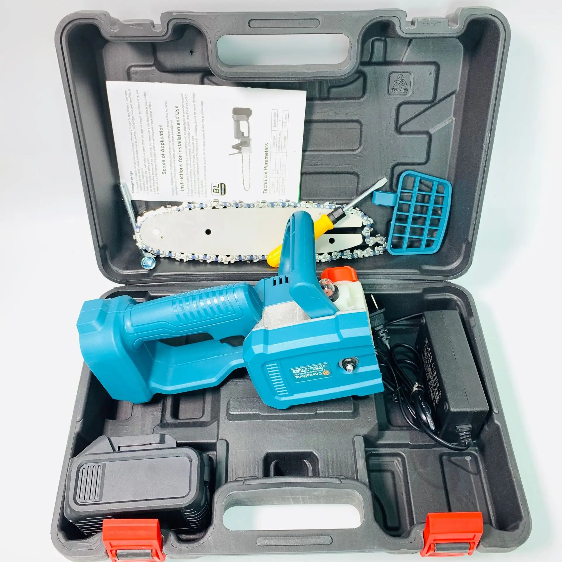 Lithium brushless electric single flashlight 8 inch 10 b with a chain saw oil can electric saws
Lithium brushless electric single flashlight 8 inch 10 b with a chain saw oil can electric saws