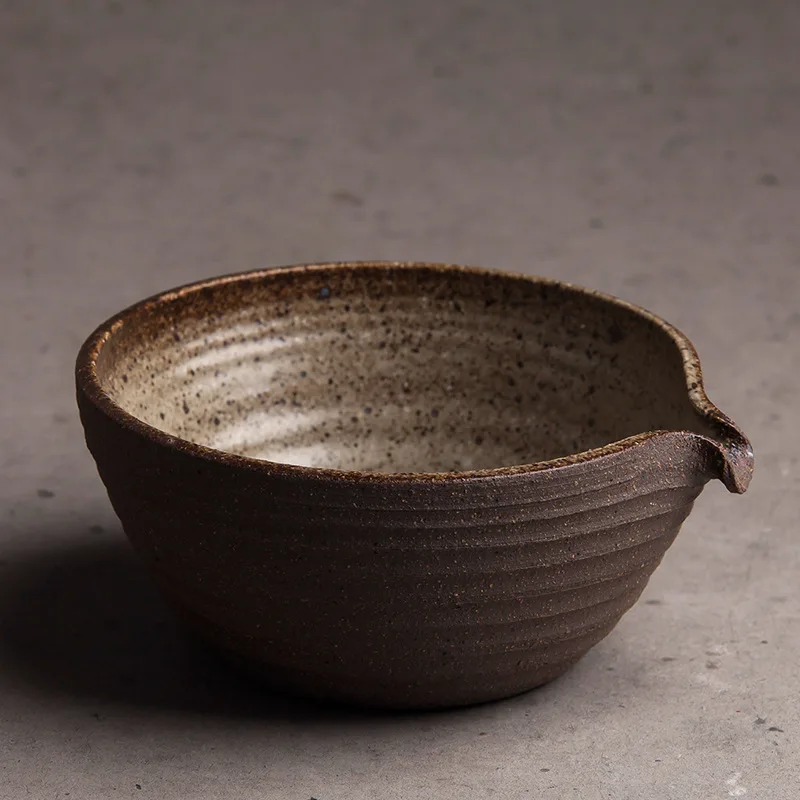 

Japanese Style Coarse Pottery Matcha Bowl Tea Slag Bucket Kiln Baked Washed Tea Basin Tea Ceremony Tea Set Handmade Dry Pour Tea