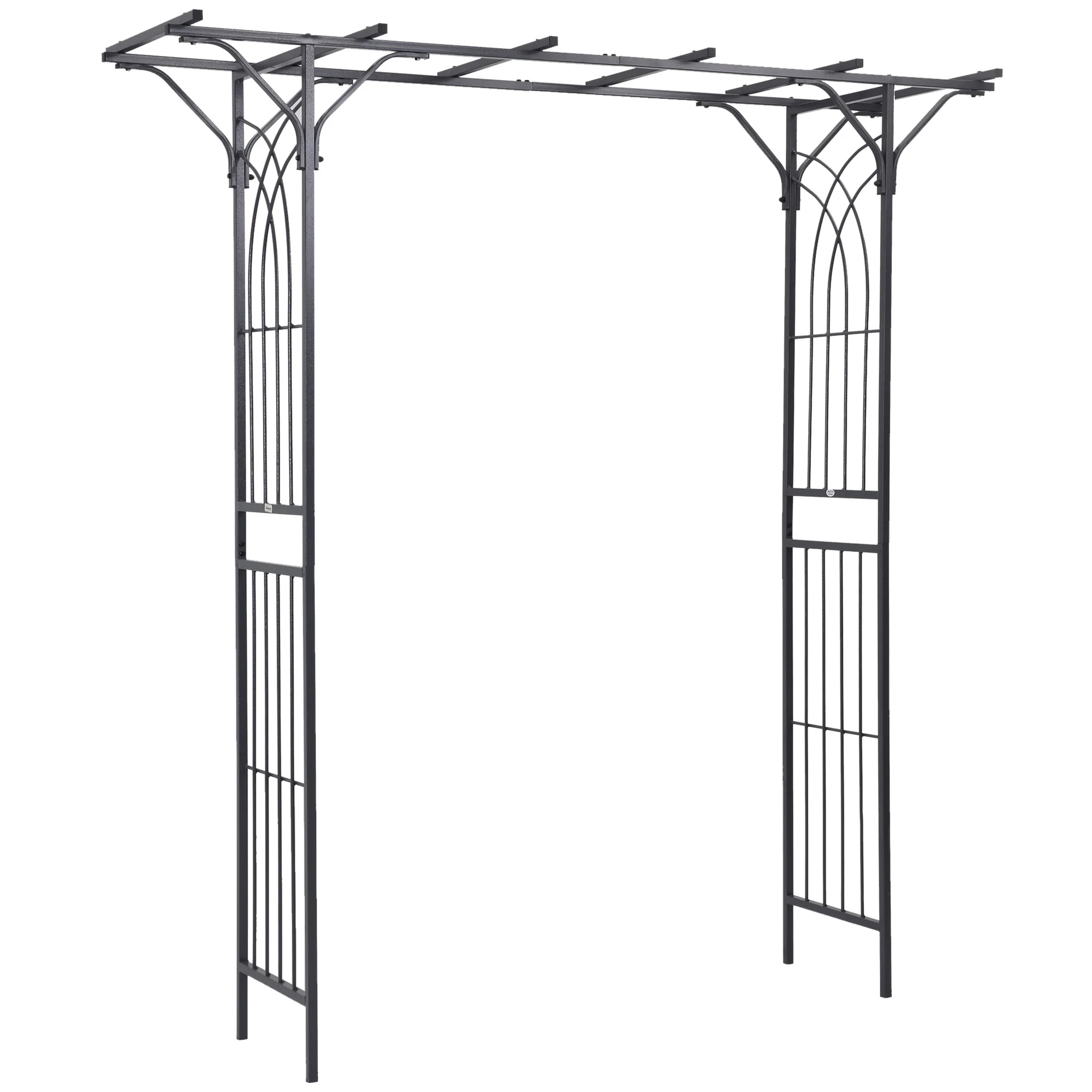 82'' Decorative Metal Garden Trellis Arch with Durable Steel Tubing & Elegant Scrollwork, Perfect for Weddings 
82'' Decorative Metal Garden Trellis Arch with Durable Steel Tubing & Elegant Scrollwork, Perfect for Weddings