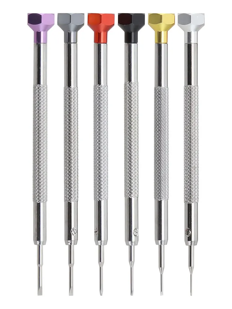 6pcs 0.6mm 0.8mm 1.0mm 1.2mm 1.4mm 1.6mm Multi-Function Screwdrivers Colored Cross Screwdriver Bit Set Watch Glasses Repair Tool
6pcs 0.6mm 0.8mm 1.0mm 1.2mm 1.4mm 1.6mm Multi-Function Screwdrivers Colored Cross Screwdriver Bit Set Watch Glasses Repair Tool