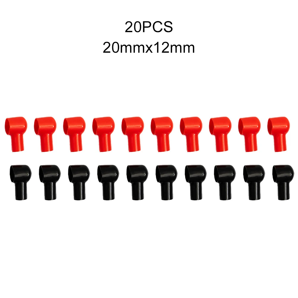 20pcs Black Red Battery Terminal Cover Boots Insulating Rubber Skin Protective Lug Cap 12x20mm PVC Cable Ear Protector Universal
20pcs Black Red Battery Terminal Cover Boots Insulating Rubber Skin Protective Lug Cap 12x20mm PVC Cable Ear Protector Universal