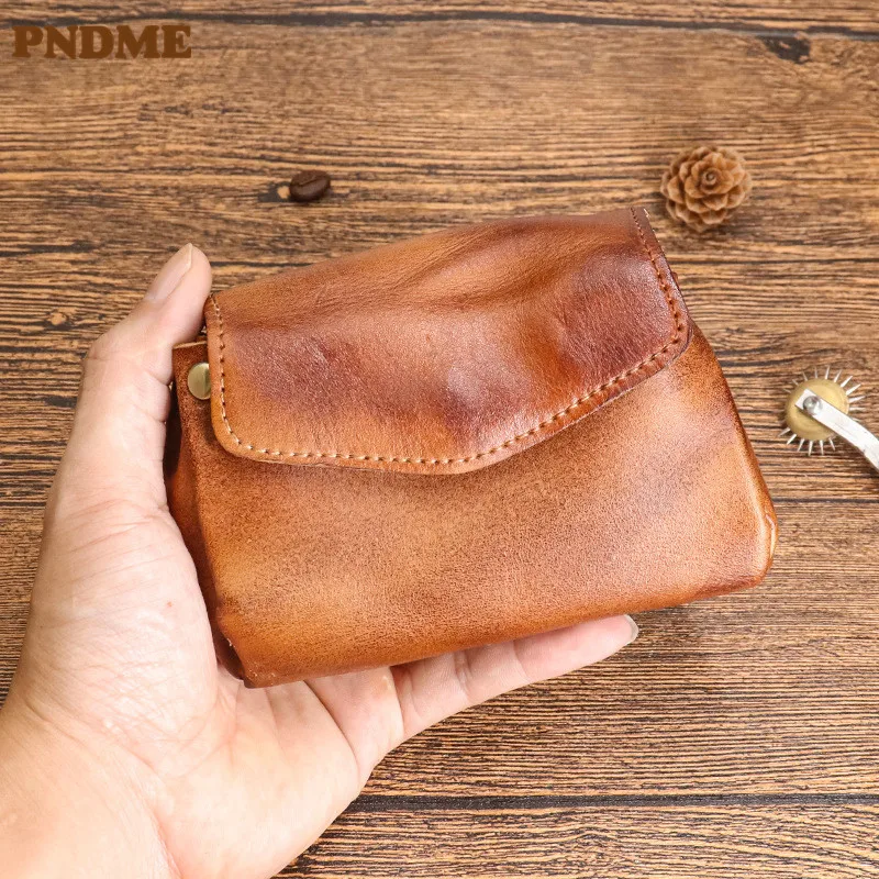 PNDME retro fashion high quality natural real leather men and women universal coin wallet daily outdoor storage key bag card bag
PNDME retro fashion high quality natural real leather men and women universal coin wallet daily outdoor storage key bag card bag