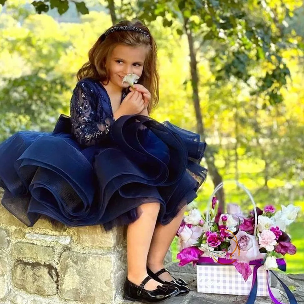 Handmade Baby Girls Dresses Puffy Skirt Royal Blue Organza Infant Girls Birthday Party Dress Christmas New Year Dress 
Handmade Baby Girls Dresses Puffy Skirt Royal Blue Organza Infant Girls Birthday Party Dress Christmas New Year Dress