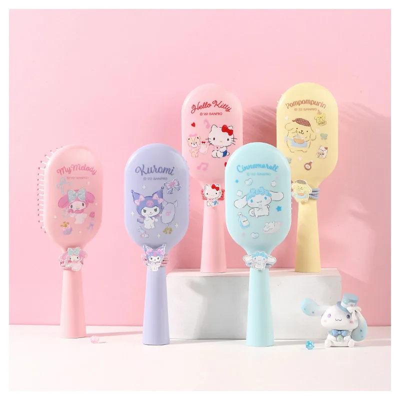 

22Cm Sanrios Kawaii Cartoon Kuromi Kitty Cinnamoroll My Melody Airbag Comb Cute Smooth Hair Massage Air Cushion Comb