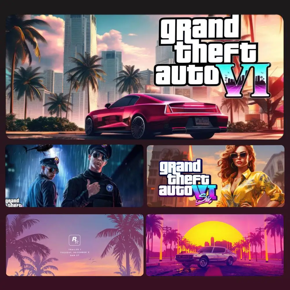 Mousepad Large Gaming Mouse Pad LockEdge Thickened Computer Keyboard Table Desk Mat Grand Theft Auto VI
Mousepad Large Gaming Mouse Pad LockEdge Thickened Computer Keyboard Table Desk Mat Grand Theft Auto VI