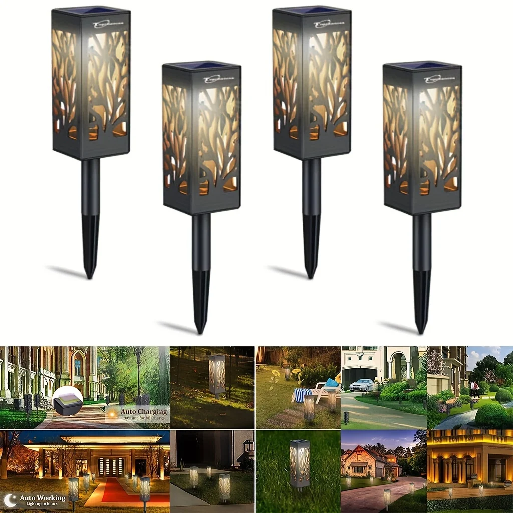 

4/6pcs LED Solar Garden Lights, Outdoor Path Landscape Lights For Patio Lawn Yard Decor Lamp Spikes Agility training equipment H