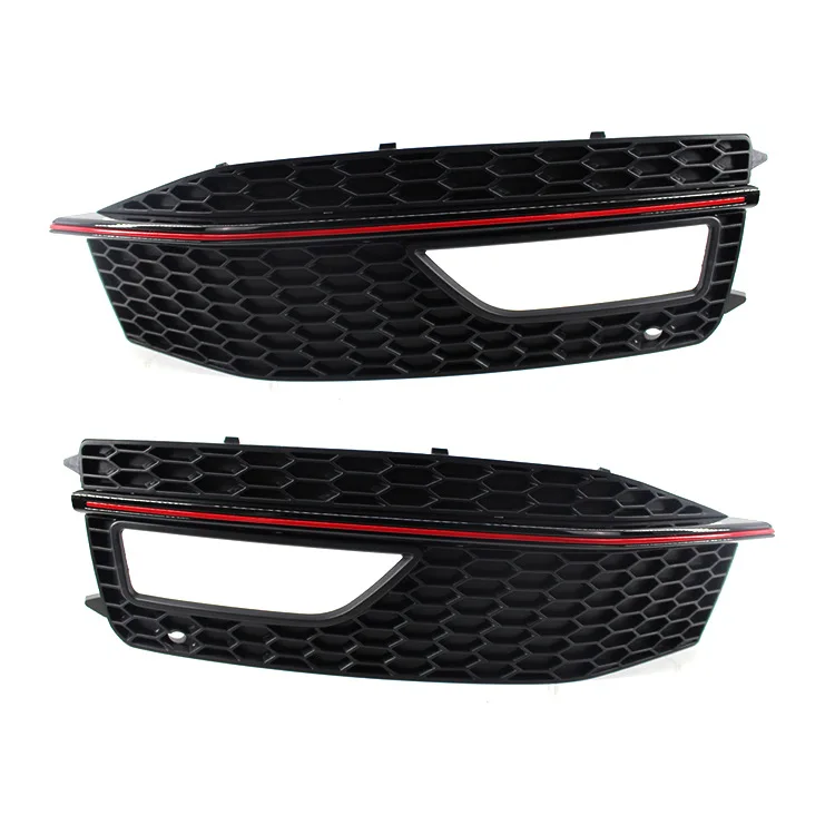 

Applicable To 13-15A4 B9 S4 Sports Version Fog Lamp Frame Front Bar Honeycomb Lower Grid Red Line