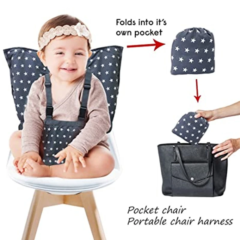 Portable Baby Travel Harness Safety Seat High Chair Sack Foldable Washable Dining Feeding Chair Cover Seat Belt Car Accessories
Portable Baby Travel Harness Safety Seat High Chair Sack Foldable Washable Dining Feeding Chair Cover Seat Belt Car Accessories