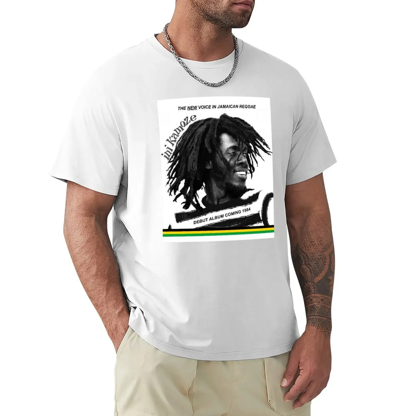 

Ini Kamoze - Vintage 1984 Promo T-Shirt customizeds aesthetic clothes big and tall t shirts for men