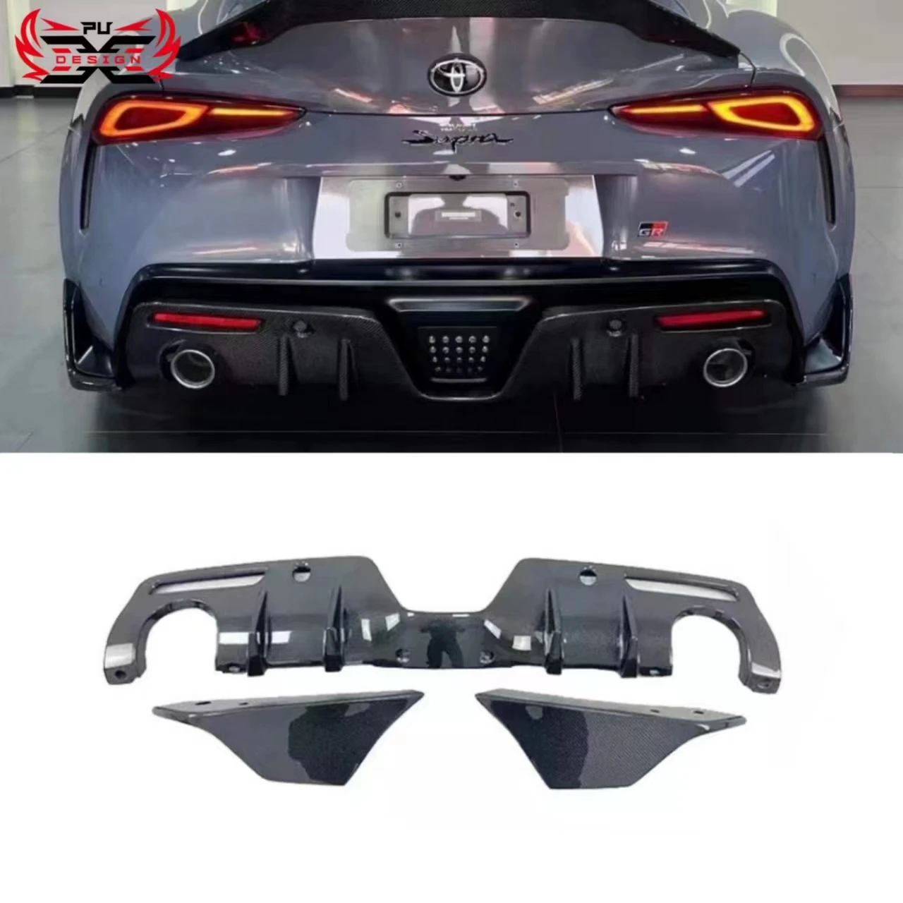 Задний диффузор из углеродного волокна в стиле AG для Toyota Supra GR MK5 A90 A91, Модернизированный диффузор для заднего бампера, задние боковые разветвители, спойлер
Задний диффузор из углеродного волокна в стиле AG для Toyota Supra GR MK5 A90 A91, Модернизированный диффузор для заднего бампера, задние боковые разветвители, спойлер