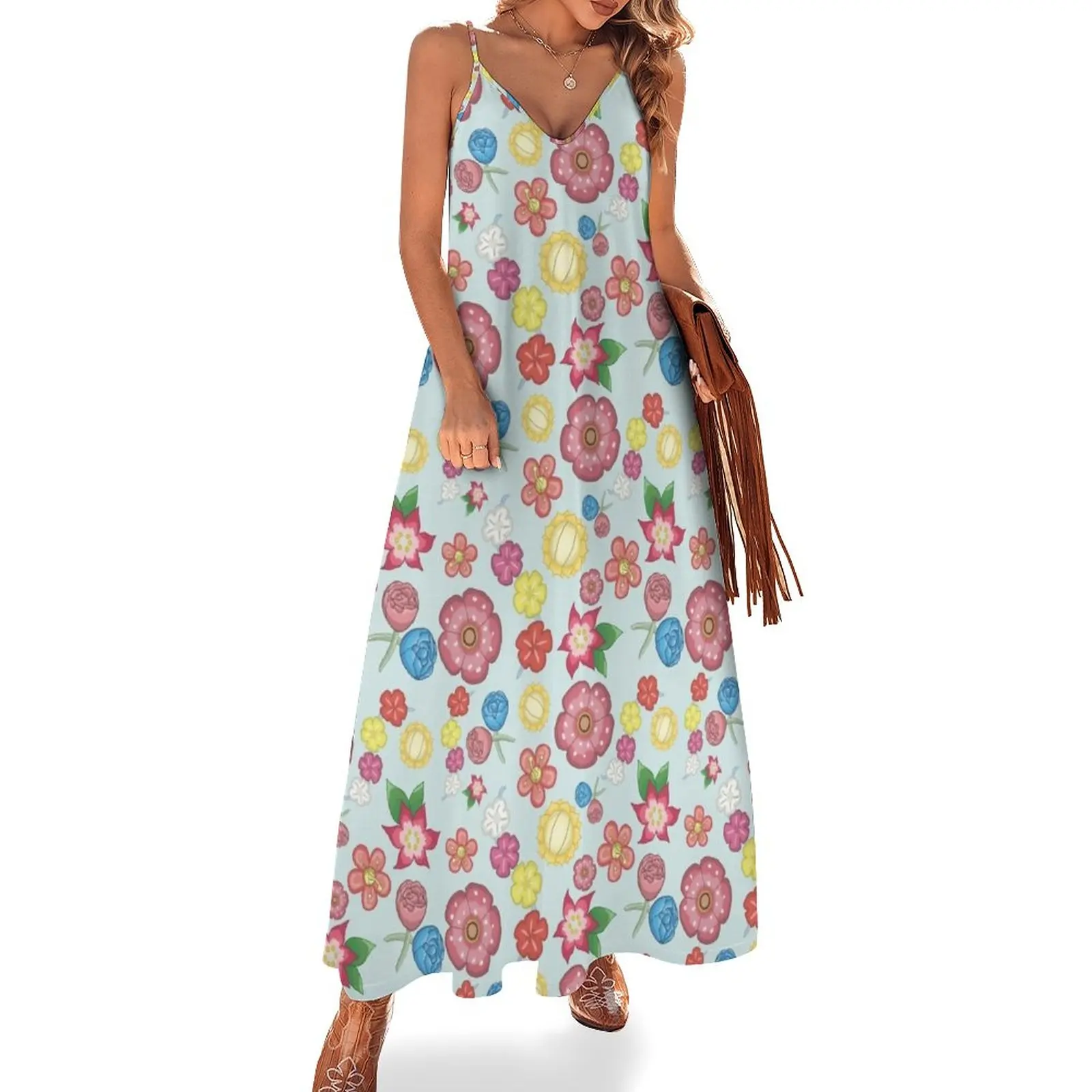 Repeating Floral Pattern Sleeveless Dress Dress woman women's summer clothing 2023 ceremony dresses
Repeating Floral Pattern Sleeveless Dress Dress woman women's summer clothing 2023 ceremony dresses