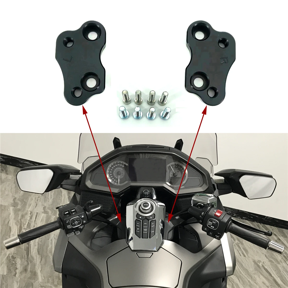 

Motorcycle Accessories Suitable Handlebar Raising Spacer For HONDA GOLD WING 1800 GL1800 GL1800B F6B 2018-2023