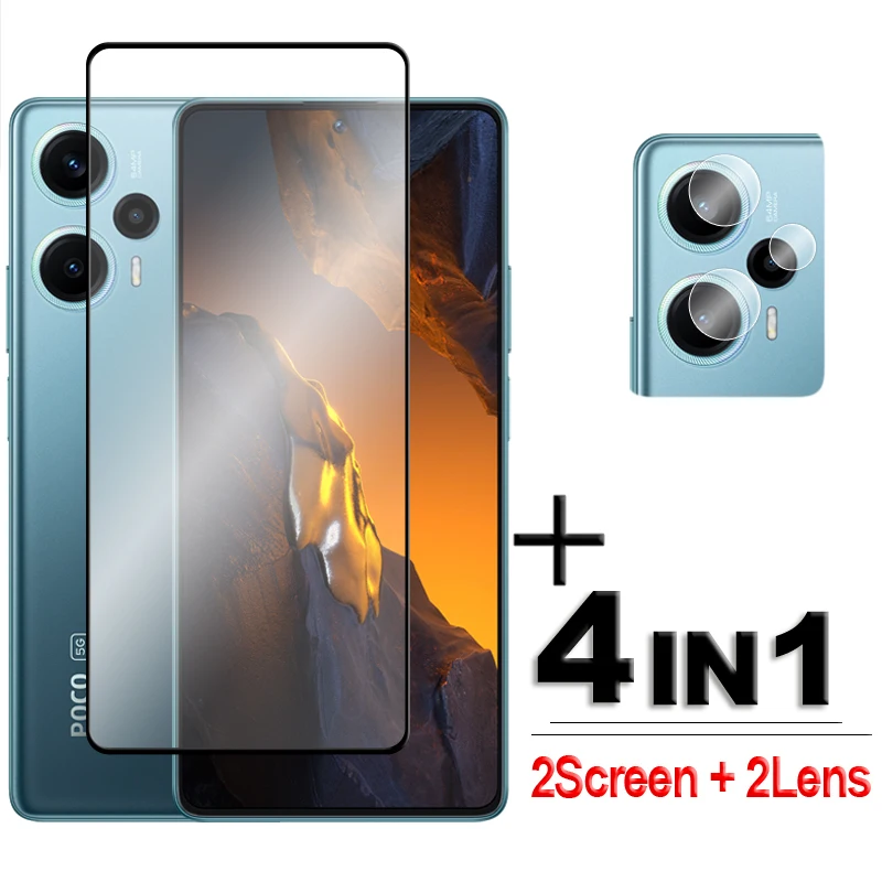 4in1 For POCO F5 5G Glass POCO F3 F4 GT F5 Pro Tempered Glass 2.5D Full Cover Screen Protector For Xiaomi POCO F5 Film 6.67 inch
4in1 For POCO F5 5G Glass POCO F3 F4 GT F5 Pro Tempered Glass 2.5D Full Cover Screen Protector For Xiaomi POCO F5 Film 6.67 inch