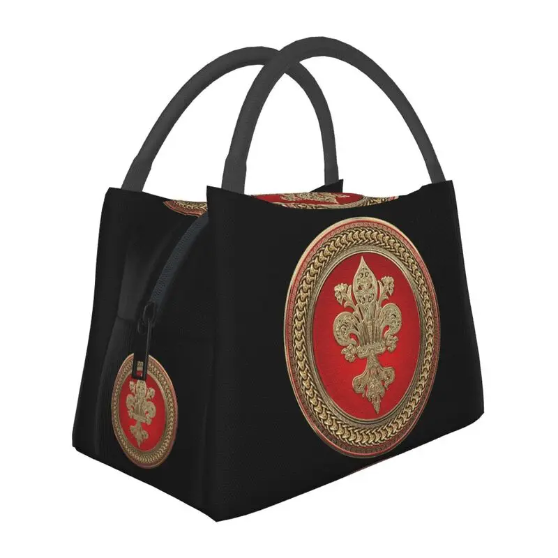 Gold Filigree Fleur De Lis Thermal Insulated Lunch Bags Fleur-De-Lys Lunch Container for Outdoor Picnic Storage Meal Food Box
Gold Filigree Fleur De Lis Thermal Insulated Lunch Bags Fleur-De-Lys Lunch Container for Outdoor Picnic Storage Meal Food Box