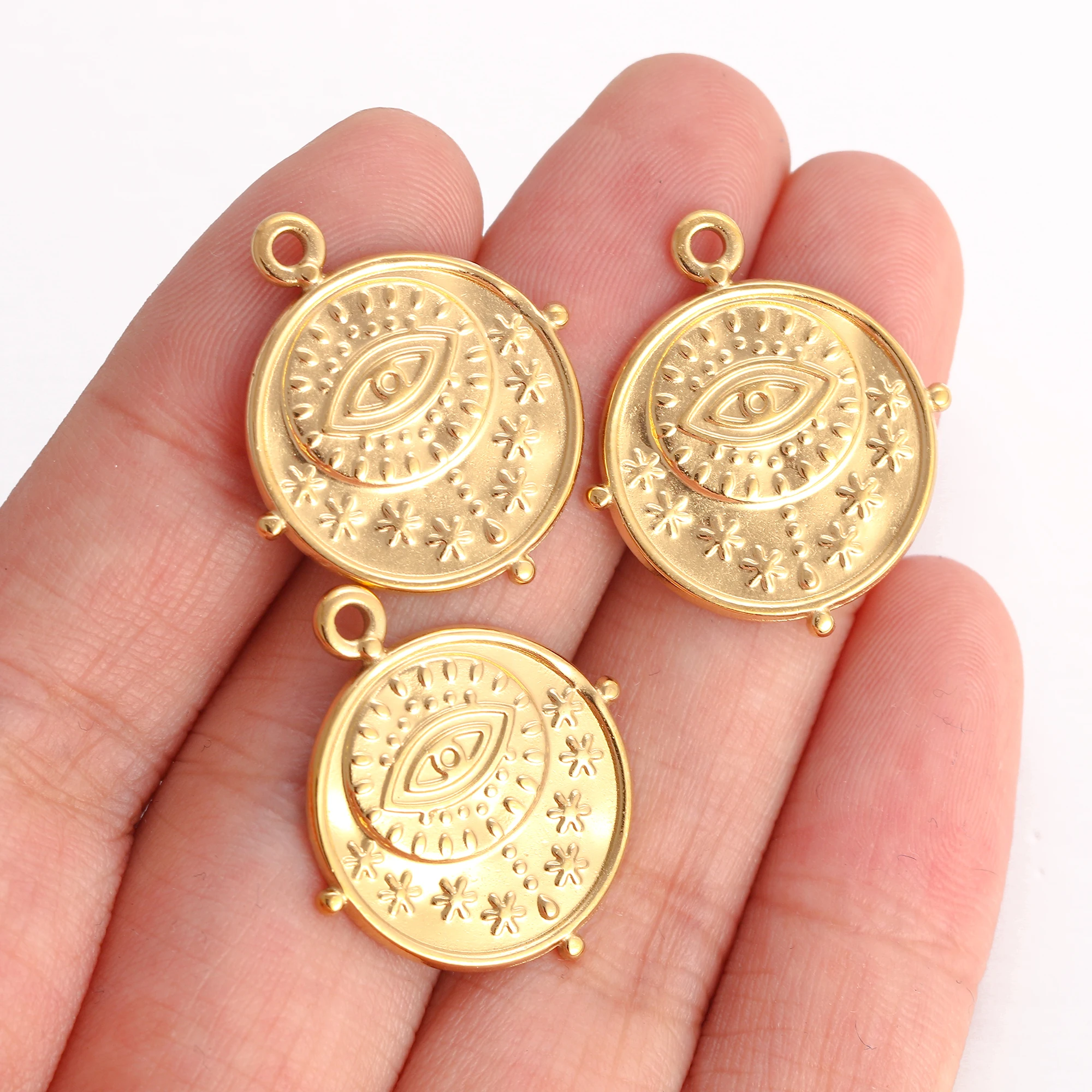 3Pcs/Lot Круглая звезда из нержавеющей стали / Солнце / Глаза Подвесные украшения для изготовления подвесных принадлежностей DIY серьги Ожерелье оптовая продажа 
3Pcs/Lot Круглая звезда из нержавеющей стали / Солнце / Глаза Подвесные украшения для изготовления подвесных принадлежностей DIY серьги Ожерелье оптовая продажа