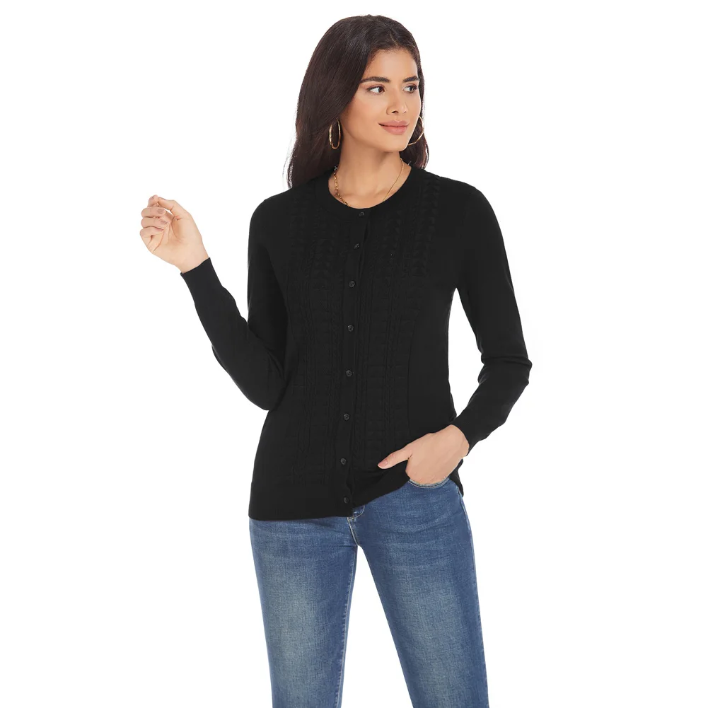GK Women Textured Knitwear Cardigan Long Sleeve Crew Neck Button-Up Sweater Casual Spring Autumn Basic Jackets Coats
GK Women Textured Knitwear Cardigan Long Sleeve Crew Neck Button-Up Sweater Casual Spring Autumn Basic Jackets Coats