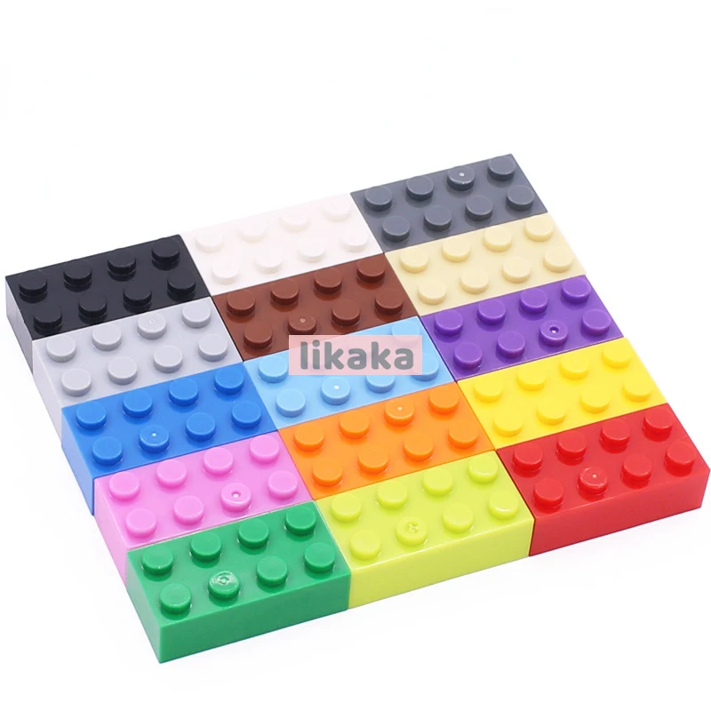 

40pcs MOC Bricks Small Particle Building Blocks 2x4 Dots High Blocks DIY Spare Parts Toys Compatible with 3001 Toys for Children