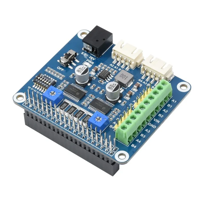 Шаговый двигатель Waveshare HRB8825 с двумя шаговыми двигателями, микрошаговый двигатель до 1/32
Шаговый двигатель Waveshare HRB8825 с двумя шаговыми двигателями, микрошаговый двигатель до 1/32