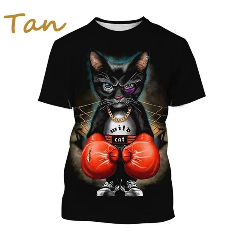 Summer Muay Thai Cat Graphic Men T Shirt 3D Boxing Cat Printed Tee Shirts Kids Fashion Streetwear Short Sleeves Cool Women Tops
Summer Muay Thai Cat Graphic Men T Shirt 3D Boxing Cat Printed Tee Shirts Kids Fashion Streetwear Short Sleeves Cool Women Tops