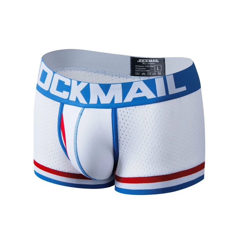 

JOCKMAIL Brand Men Underwear Boxers New Mesh Boxer shorts Men Pants Trunks Underpants Cueca Bottom Cotton Male Panties Hot